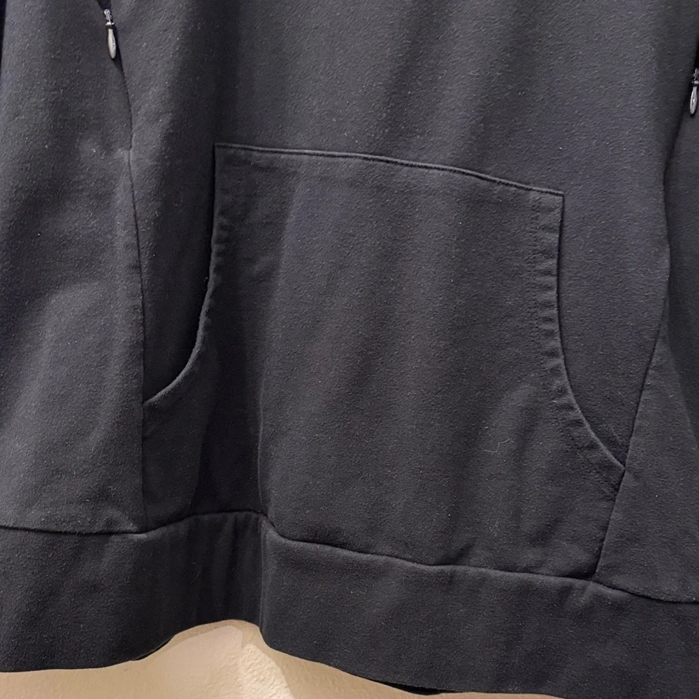Motherhood maternity Women’s Nursing Black Hooded Pullover Sweatshirt size Large - Picture 9 of 11